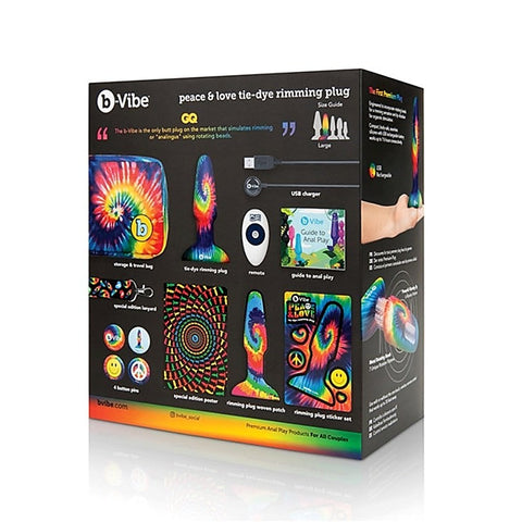 Peace and Love Tie-Dye Rimming Plug by B-Vibe
