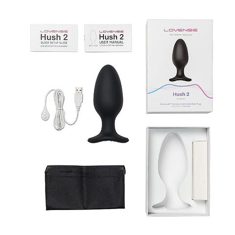 Hush 2 Remote Controlled Vibrating Butt Plug By Lovense