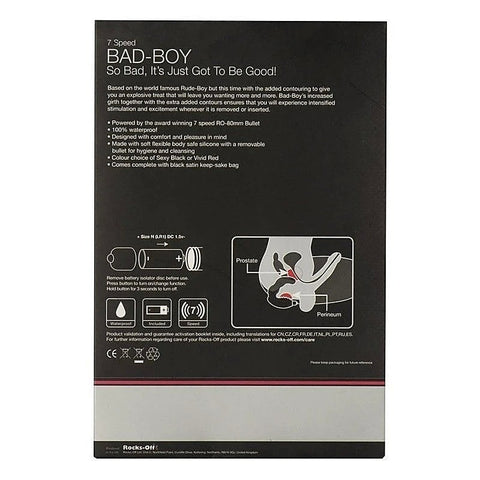 Bad Boy Rechargeable Intense Black by Rocks Off