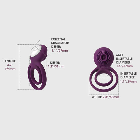 Tammy Vibrating Double Cock Ring by Svakom