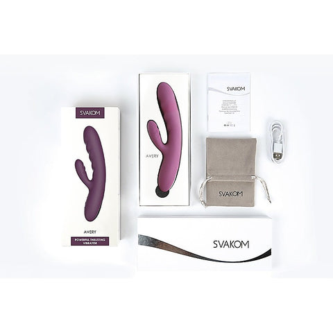Avery Deep Thrusting Rabbit Vibrator by Svakom