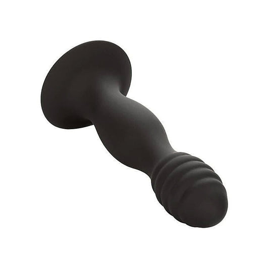 Silicone Ribbed Suction Cup Anal Plug by California Exotics