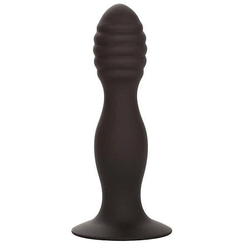 Silicone Ribbed Suction Cup Anal Plug by California Exotics