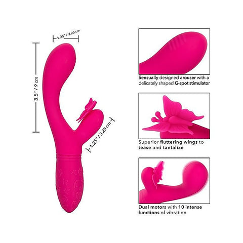Rechargeable Butterfly Kiss Flutter Rabbit Vibrator