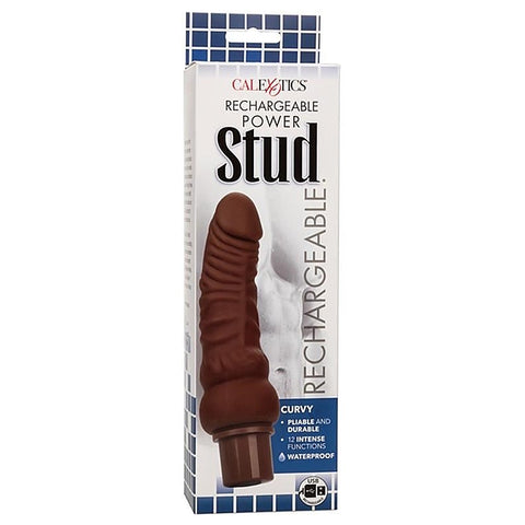 Rechargeable Power Stud Curvy Vibrating Dildo