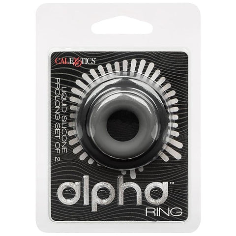 Alpha Liquid Silicone Prolong Stretchy Cock Ring Set of 2