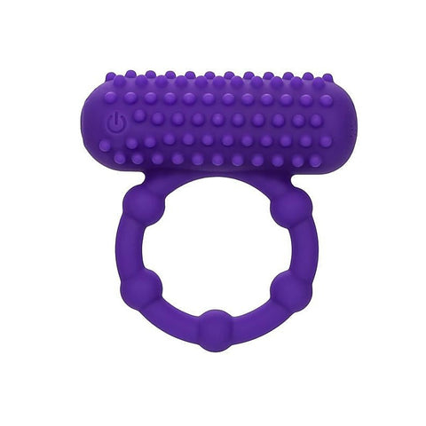 Silicone 12 Functions Rechargeable 5 Bead Maximus Cock Ring