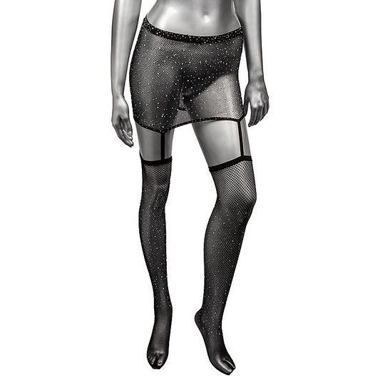 Radiance One Piece Plus Size Garter Skirt With Thigh Highs