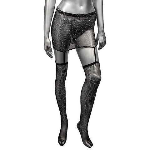 Radiance One Piece Plus Size Garter Skirt With Thigh Highs