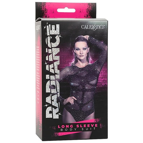 Radiance Long Sleeve Mesh Bodysuit With Thong