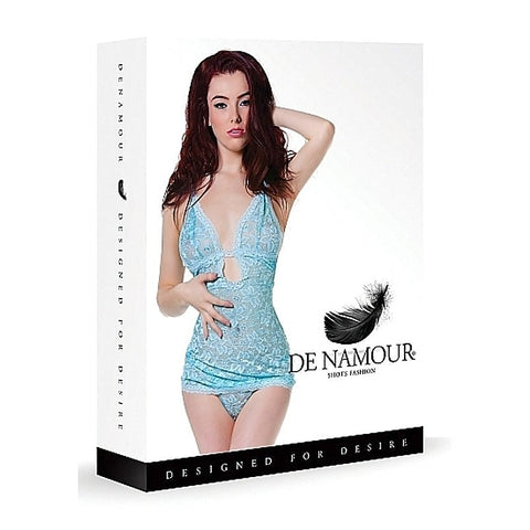 De Namour Baby Blue Babydoll & G-String by Shots Toys