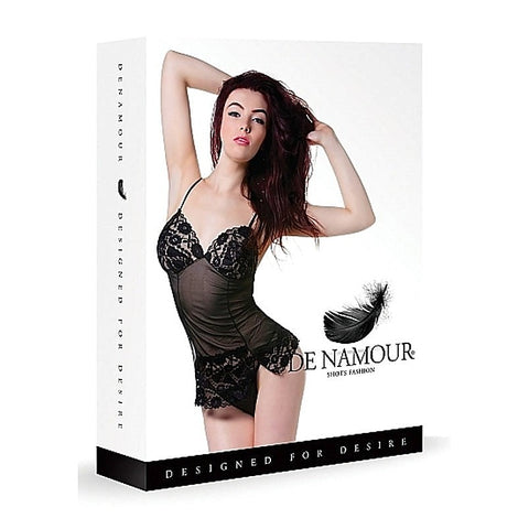 De Namour Black Babydoll & G-String by Shots Toys