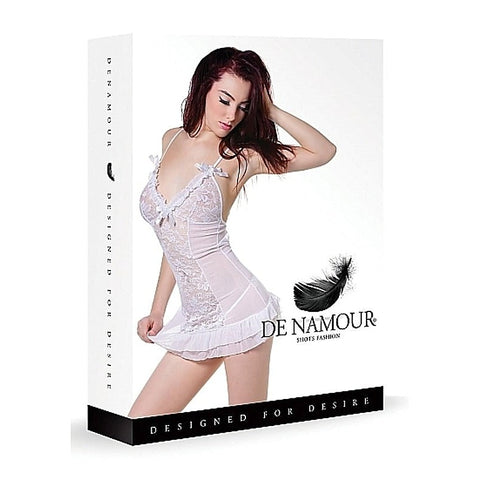 De Namour White Babydoll & G-String by Shots Toys