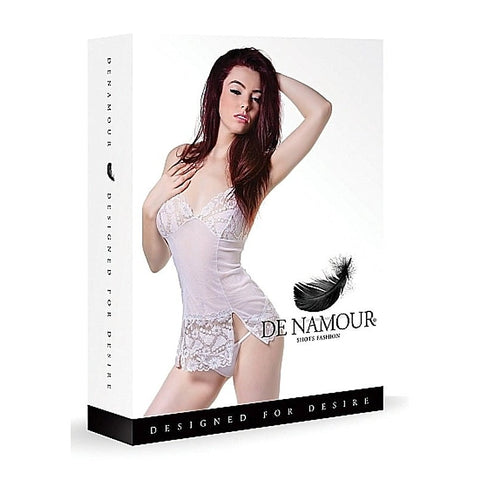 De Namour Sexy White Babydoll & G-String by Shots Toys