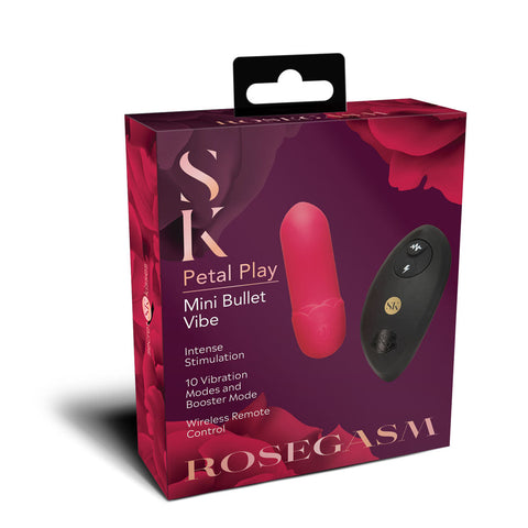 ROSEGASM Petal Play Mini Bullet with Remote by Xgen Products