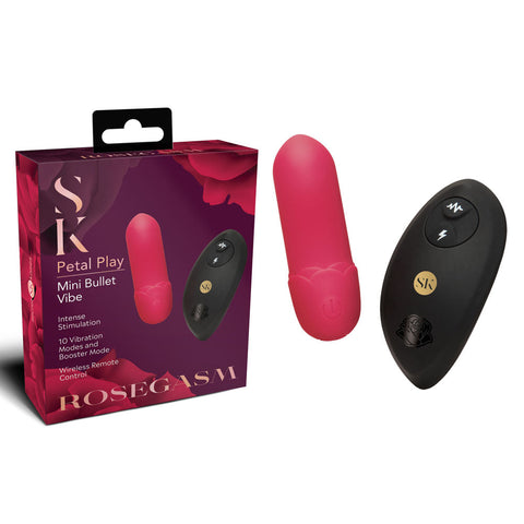 ROSEGASM Petal Play Mini Bullet with Remote by Xgen Products