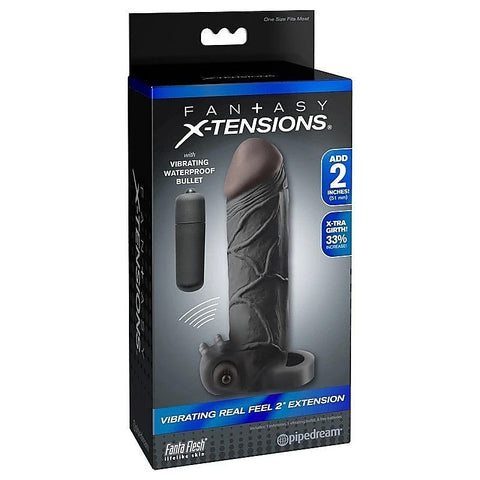 Fantasy X-Tensions Vibrating Real Feel 2 Inch Cock Extension