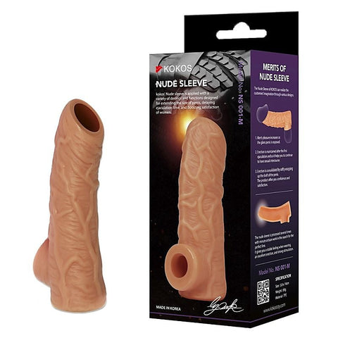 Nude Realistic Male Penis Extender Sleeve 1 by Kokos