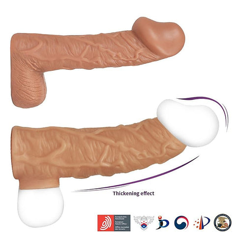 Nude Realistic Male Penis Extender Sleeve 1 by Kokos