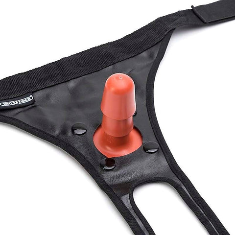 Vac-U-Lock 2 Leather Strap-On with Plug by Doc Johnson