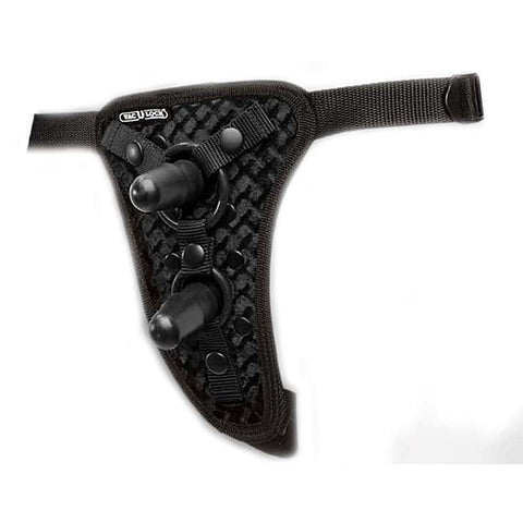 Vac-U-Lock Double Penetration Velvet Harness by Doc Johnson