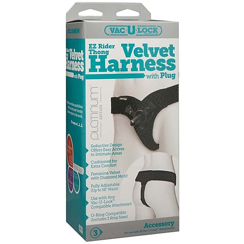 EZ Rider Thong Velvet Harness by Doc Johnson