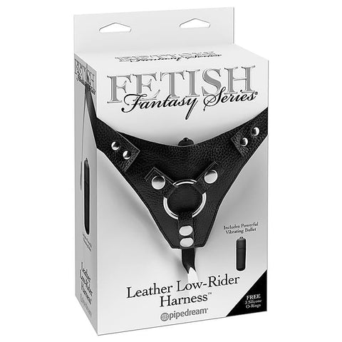 Fetish Fantasy Leather Low-Rider Strap On Harness