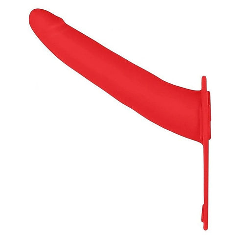 Ouch Hollow Curved Strap-On Red by Shots Toys