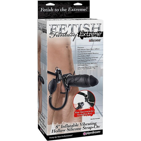 Fetish Fantasy Extreme 8 Inch Vibrating Hollow Strap-On
