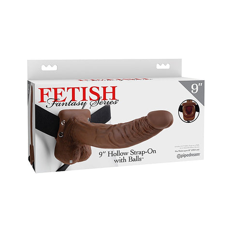Fetish Fantasy 9 Inch Hollow Strap-On Dildo With Balls