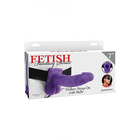 Fetish Fantasy Series 7 Inch Hollow Strap-On Dong with Balls