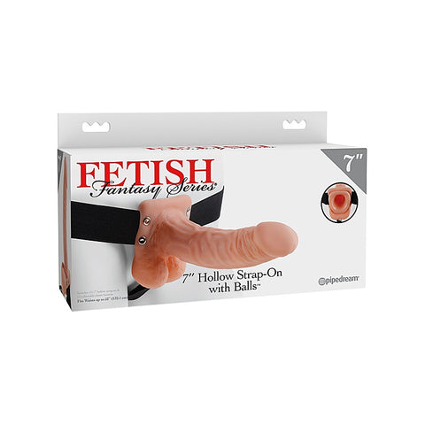Fetish Fantasy Series 7 Inch Hollow Strap-On Dong with Balls