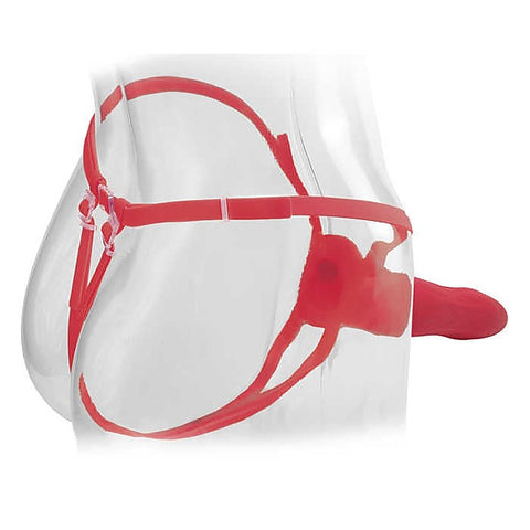 Fetish Fantasy Elite 9 Inch Vibrating Hollow Strap-On Dildo