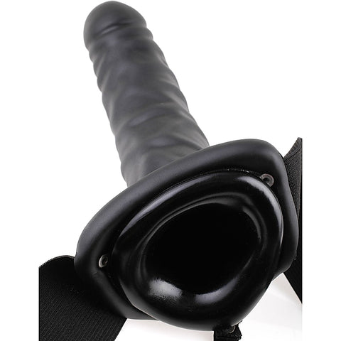 Fetish Fantasy 8 Inch Vibrating Hollow Strap-On Dildo