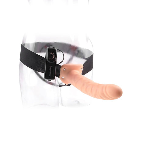 Fetish Fantasy 8 Inch Vibrating Hollow Strap-On Dildo