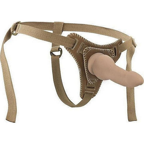 Bonded Leather Strap On with Straps by Shots Toys