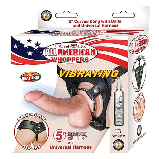 Whoppers Vibrating 5" Curved Dong by Nasstoys