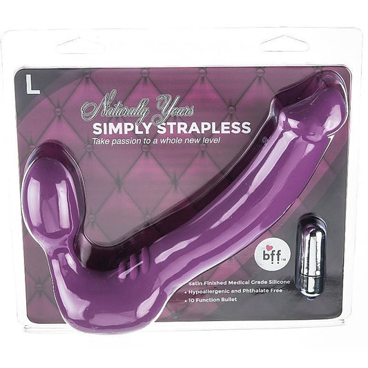 Simply Strapless Vibrating Silicone Strap-On Large