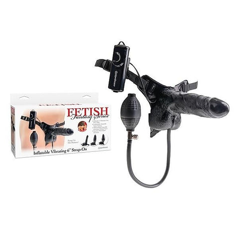 Fetish Fantasy Inflatable Vibrating 6 Inch Strap-On Dildo