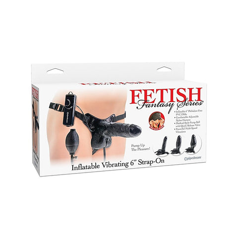 Fetish Fantasy Inflatable Vibrating 6 Inch Strap-On Dildo