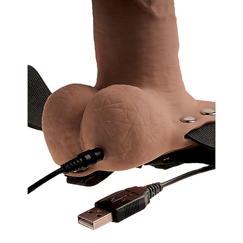 Fetish Fantasy 6 Inch Vibrating Hollow Strap-On with Balls