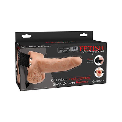 Fetish Fantasy 6 Inch Rechargeable Hollow Strap-On