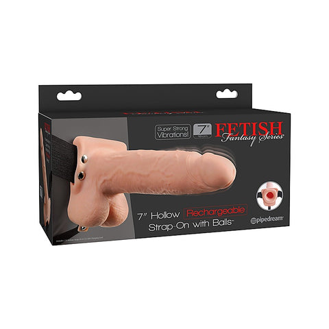 Fetish Fantasy 7 inch Rechargeable Hollow Strap-On with