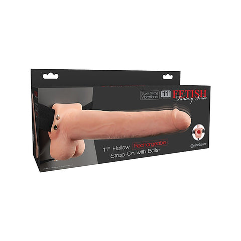 Fetish Fantasy 11 Inch Rechargeable Hollow Strap-On