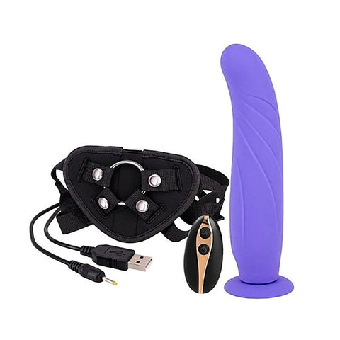 Vibration Dildo Strap-On with Remote Control