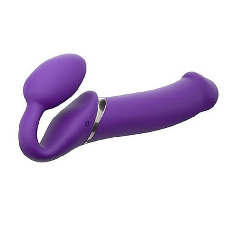 Vibrating Bendable Harness XL Purple by strap-on-me