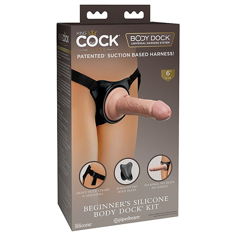 King Cock Elite Beginners Silicone Body Dock Strap-On Kit