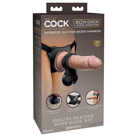 King Cock Elite Deluxe Silicone Body Dock Strap-On Kit