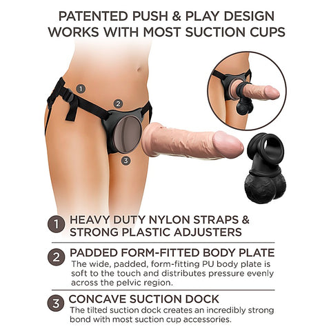 King Cock Elite Deluxe Silicone Body Dock Strap-On Kit