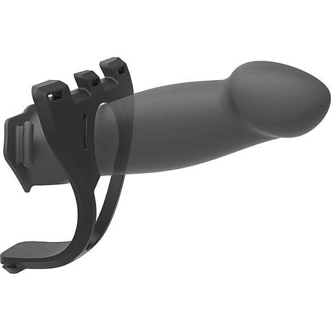 Be Bold 8in Large Dong 2 Pc Hollow Silicone Strap-On Set
